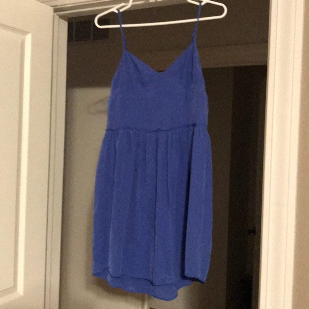 Silk blue dress by Wilfred from Aritzia